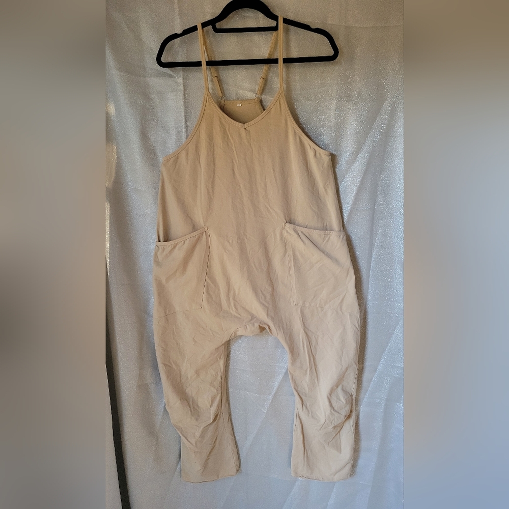Jumpsuit Casual Rompers Sleeveless Loose Spaghetti Strap Baggy Overalls Jumpers